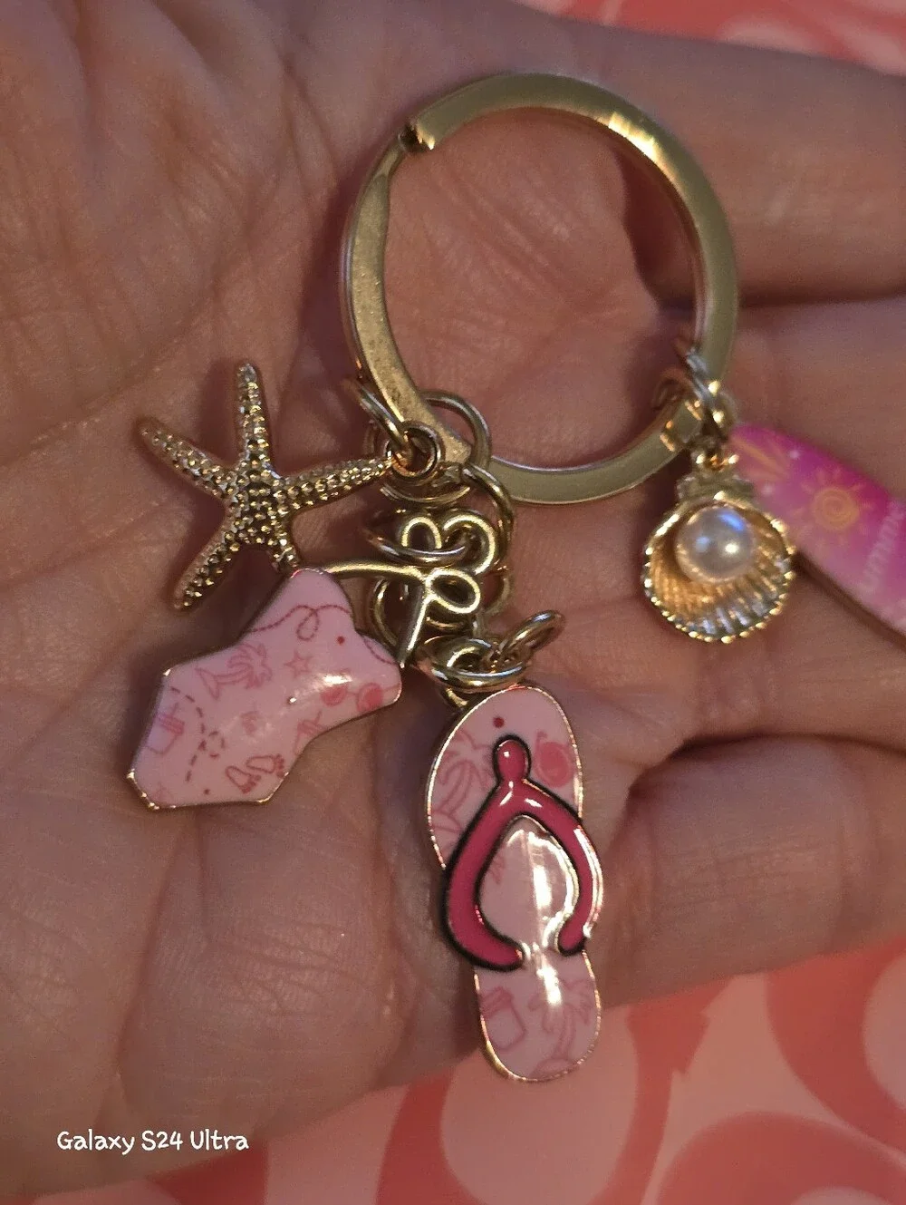 Beach Theme Bag Charm/ Keychain NEW